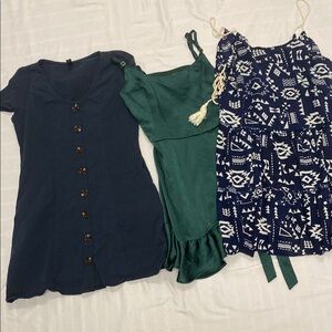 Black Midi Dress with Peter Pan Collar and Ruffled Tie Front